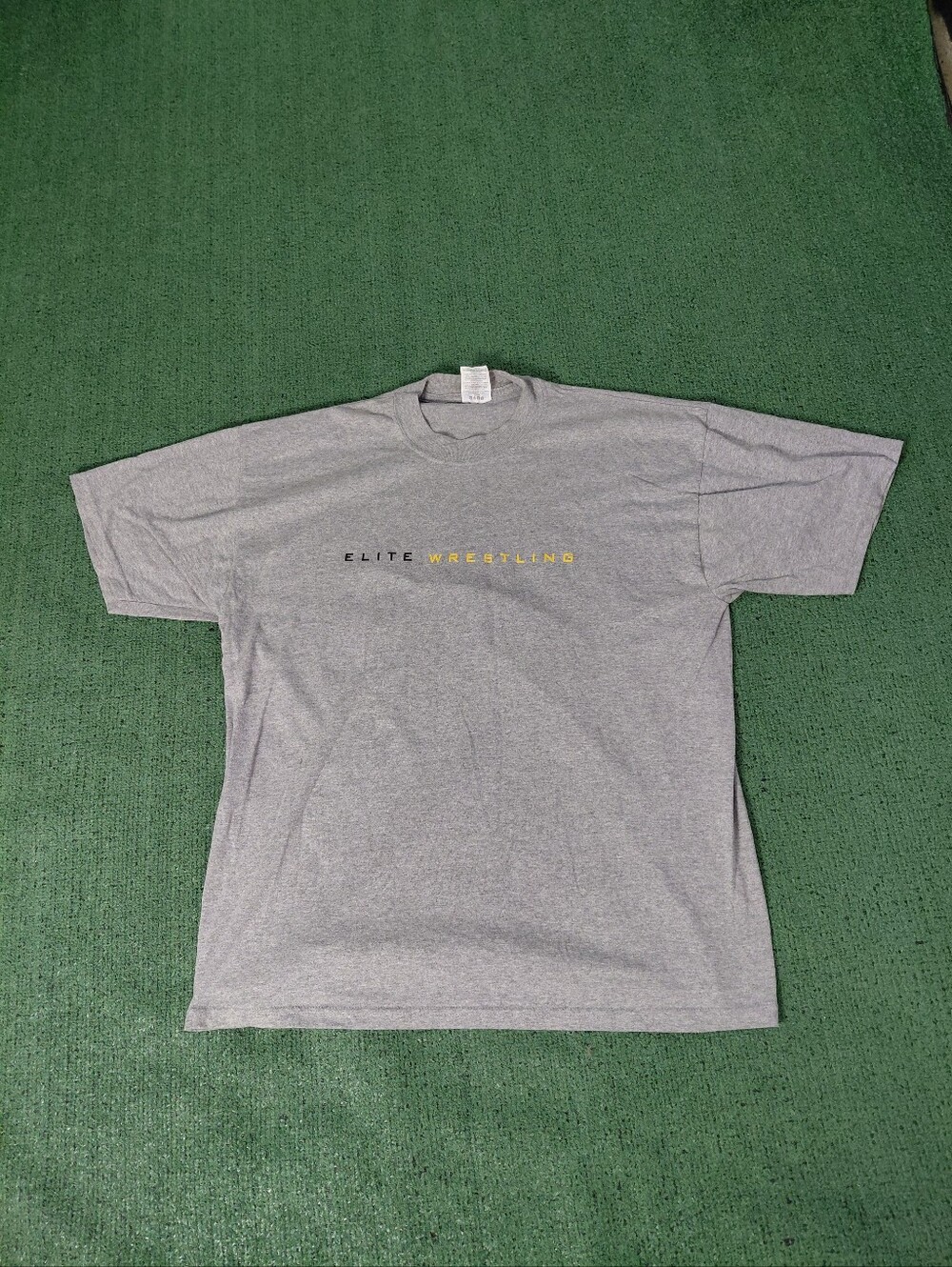 Vintage 2005 Elite Wrestling Sports Y2K Gray T Shirt Sz XL